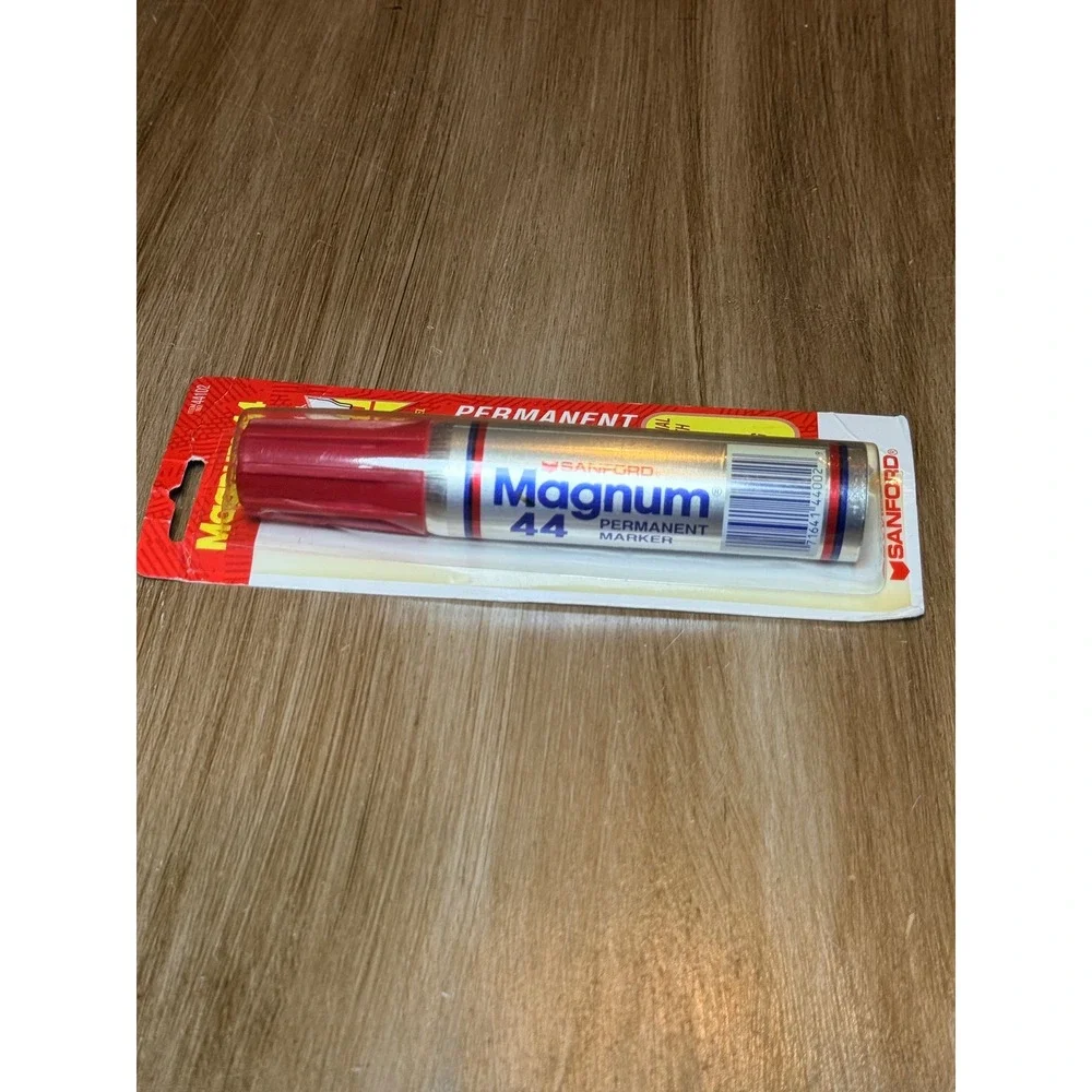 Sanford Magnum 44 Red Permanent Marker Industrial Chisel Tip Vintage 1994 SMELLY